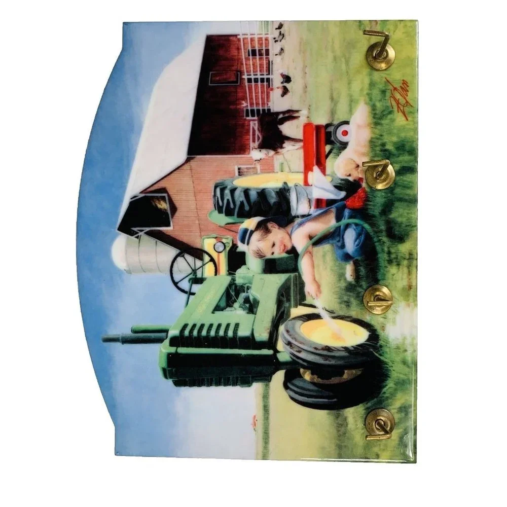 John Deere Key Hook Little Farmhands Barn Garage Shed Decor Dad Grandpa Signed